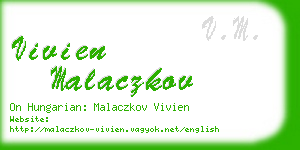 vivien malaczkov business card